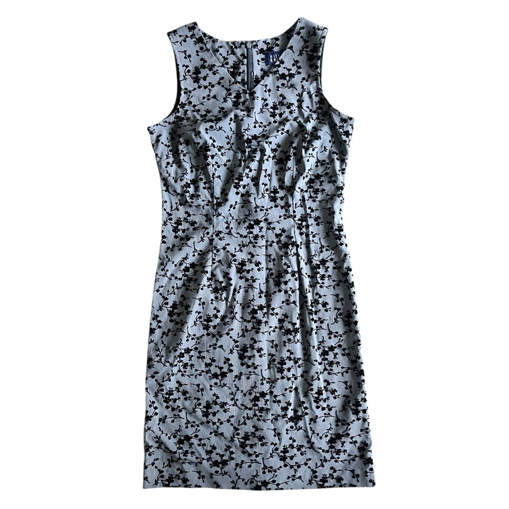 Hillard & Hanson Black and Gray Floral Midi Dress